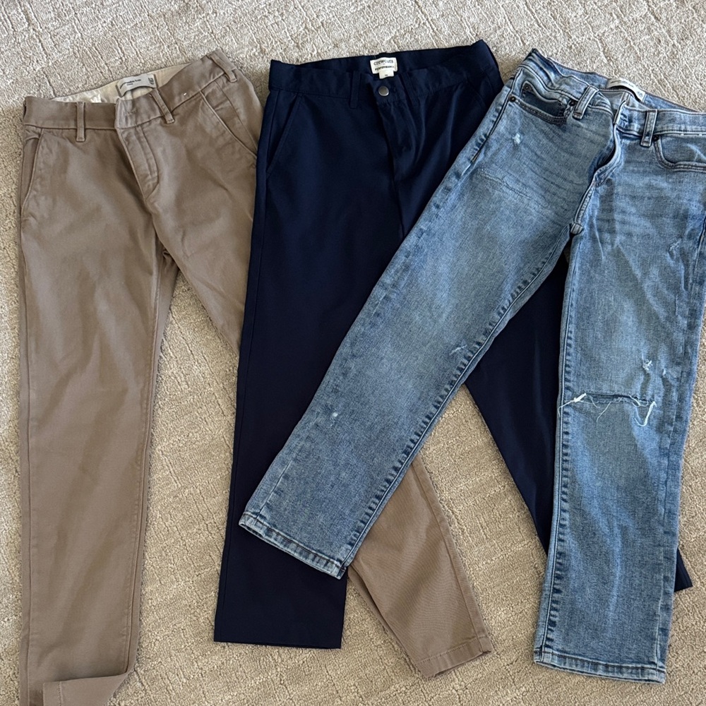 Abercrombie Kids & Crewcuts Pants in Tan, Navy, Denim